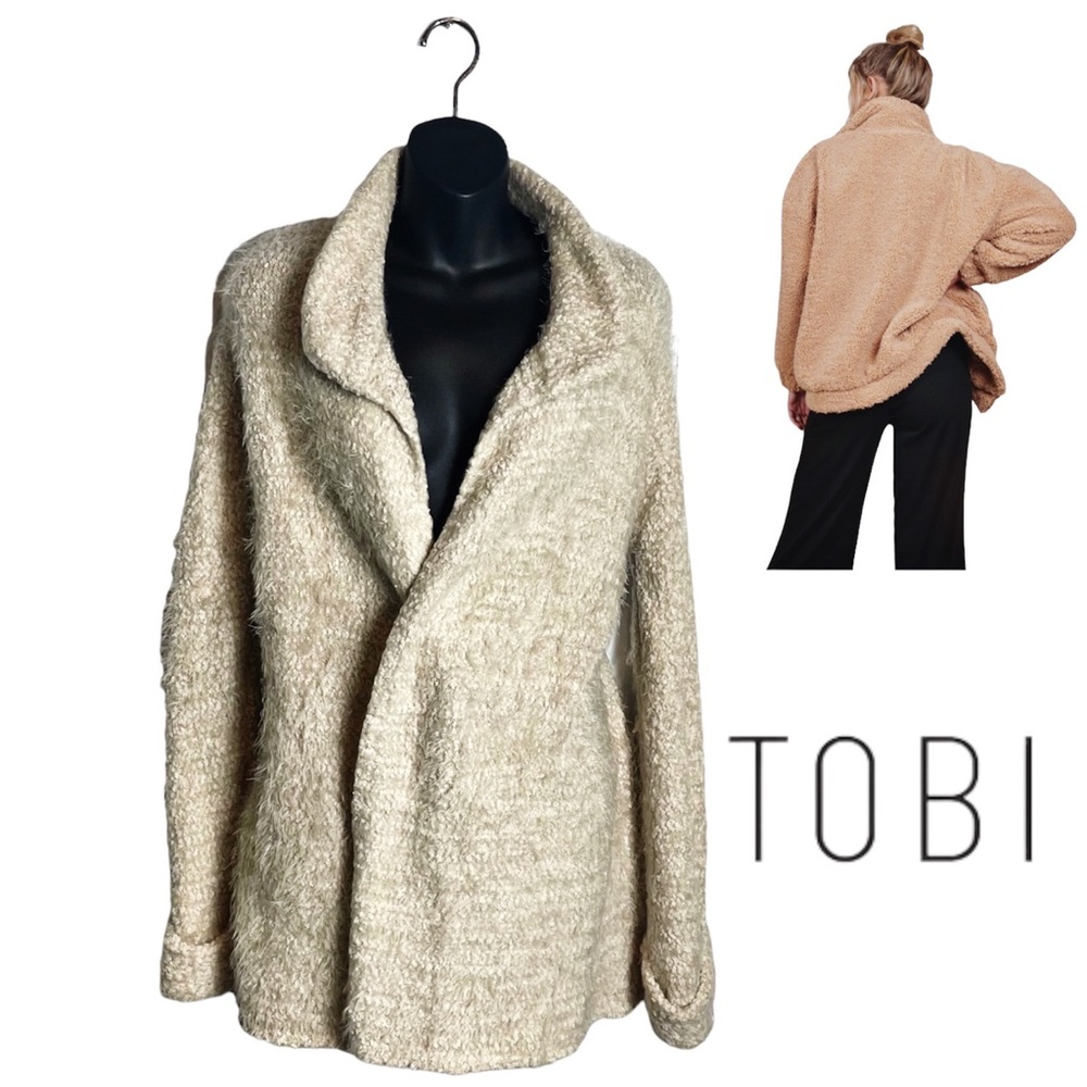 TOBI Oversized so SOFT Long Fuzzy Cover Up Sweater Small Cardigan Teddy